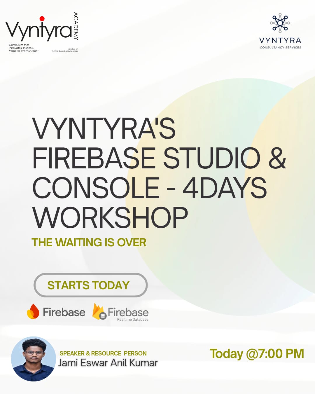 Firebase Studio poster mockup